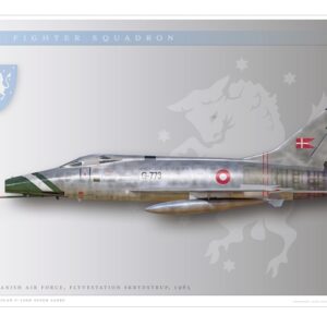 A silver fighter jet with markings on it.