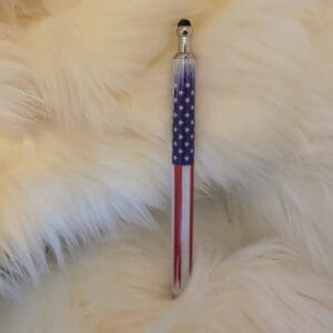 A pen with an american flag on it