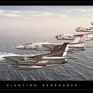 A group of fighter jets flying in formation.