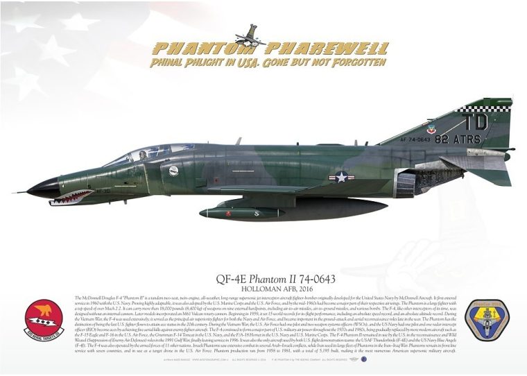 A picture of the phantom ii fighter jet.