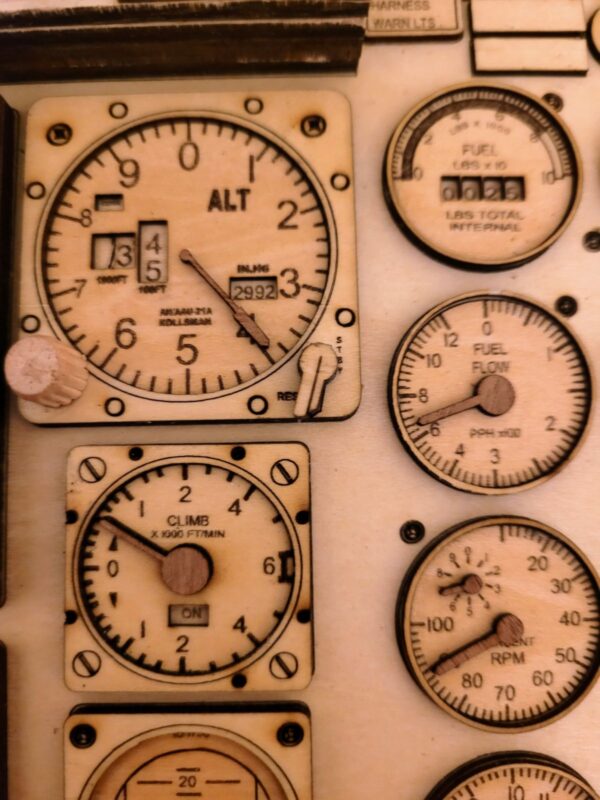 A group of different types of gauges on the wall.