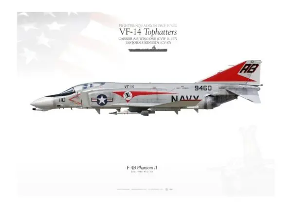 A poster of an airplane with the words " vf-1 4 eplusters ".