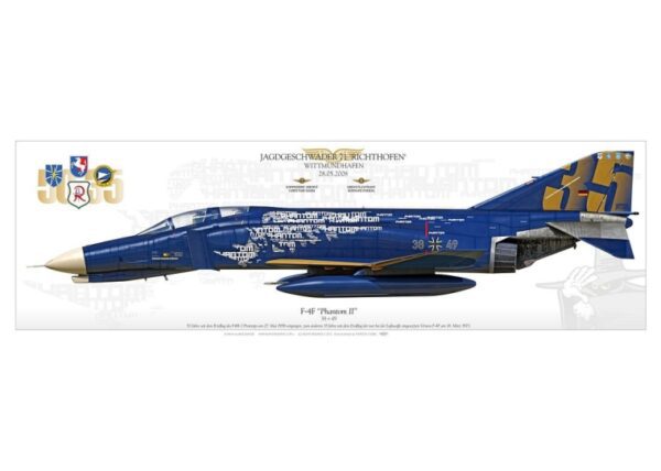 A blue and white jet fighter plane with a yellow star on the side.