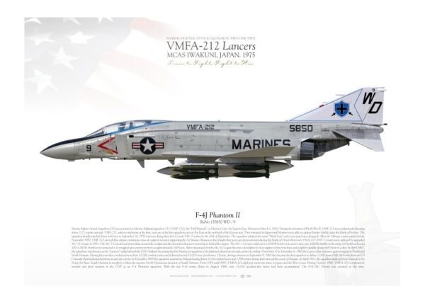 A fighter jet with the words " vmfa-2 1 2 lancer " written on it.